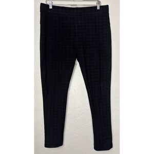 Maze Collection Womens 2X Black Plaid Pull On Leggings‎ Skinny Pants 2308